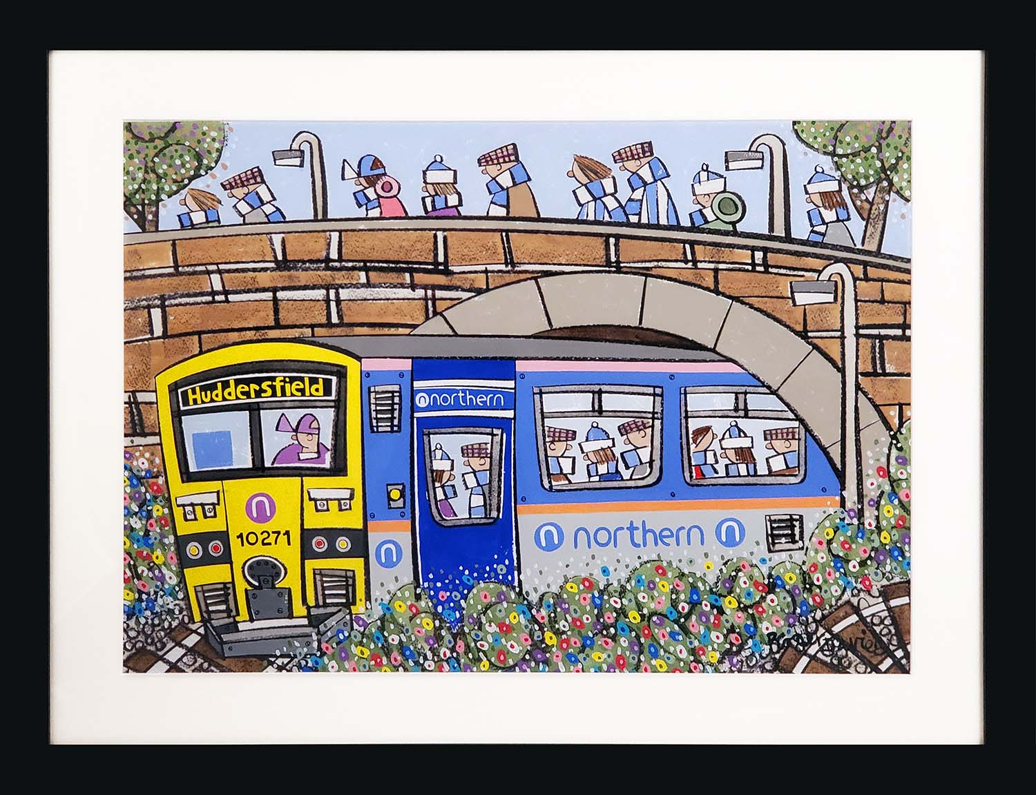 Roger_Davies_framed_original_Terriers_Going_To_The_Match_On_the_northern_service_to_Huddersfield_RD217
