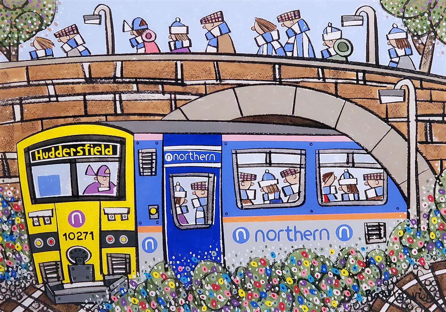 Roger_Davies_original_Terriers_Going_To_The_Match_On_the_northern_service_to_Huddersfield_RD217 Roger_Davies_original_Terriers_Going_To_The_Match_On_the_northern_service_to_Huddersfield_RD217