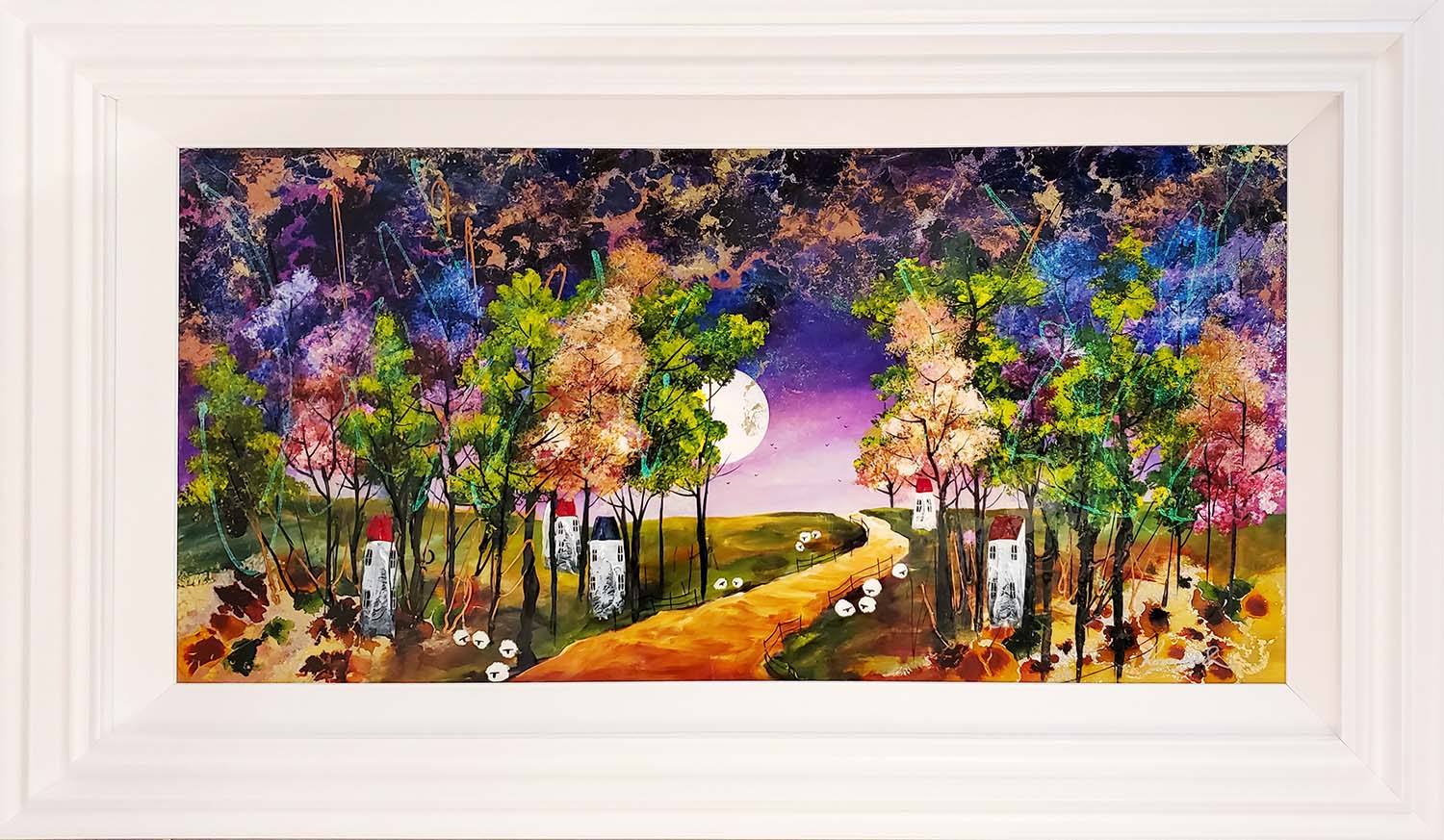 Rozanne_Bell_ID35_framed_original_Emerging_Harvest_moon