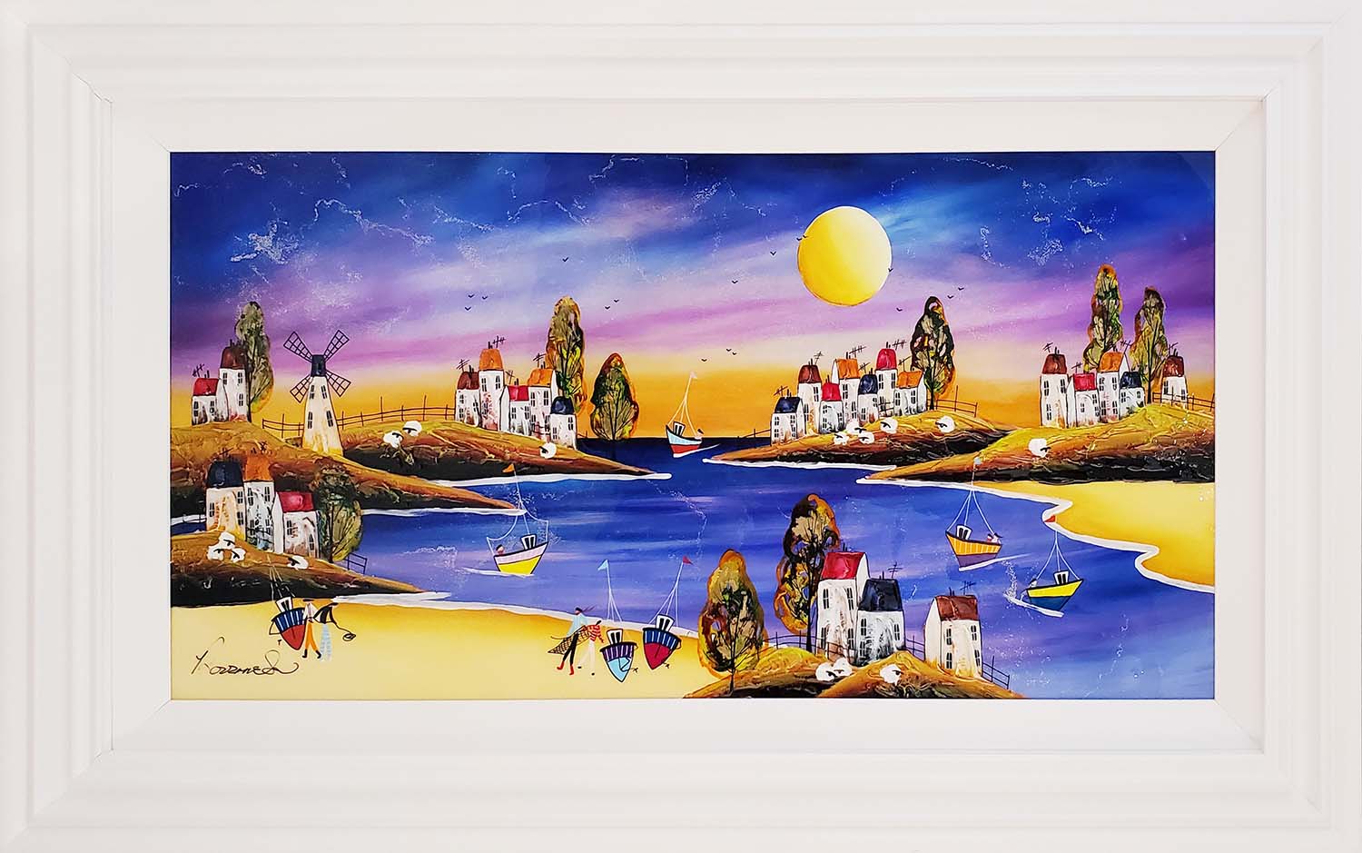 Rozanne_Bell_framed_original_summer_harbour_ID16