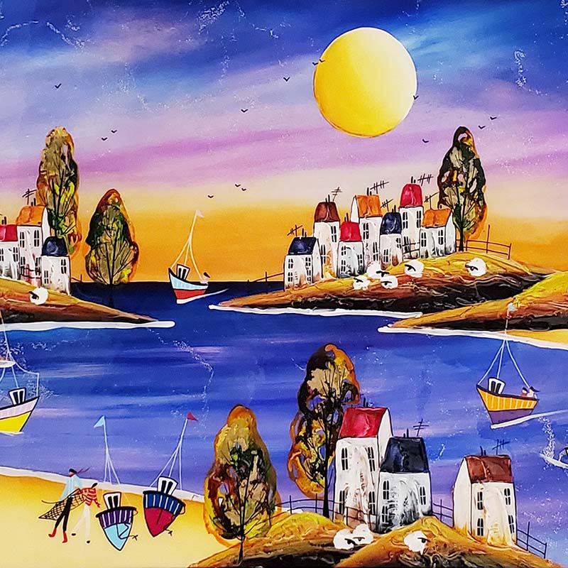 Rozanne_Bell_original_summer_harbour_ID16_detail