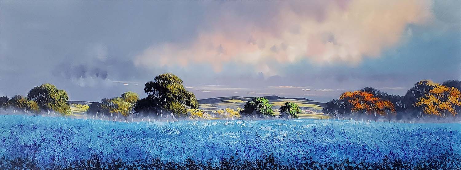 Allan Morgan original Blue Landscape ID379 Allan Morgan original Blue Landscape ID379
