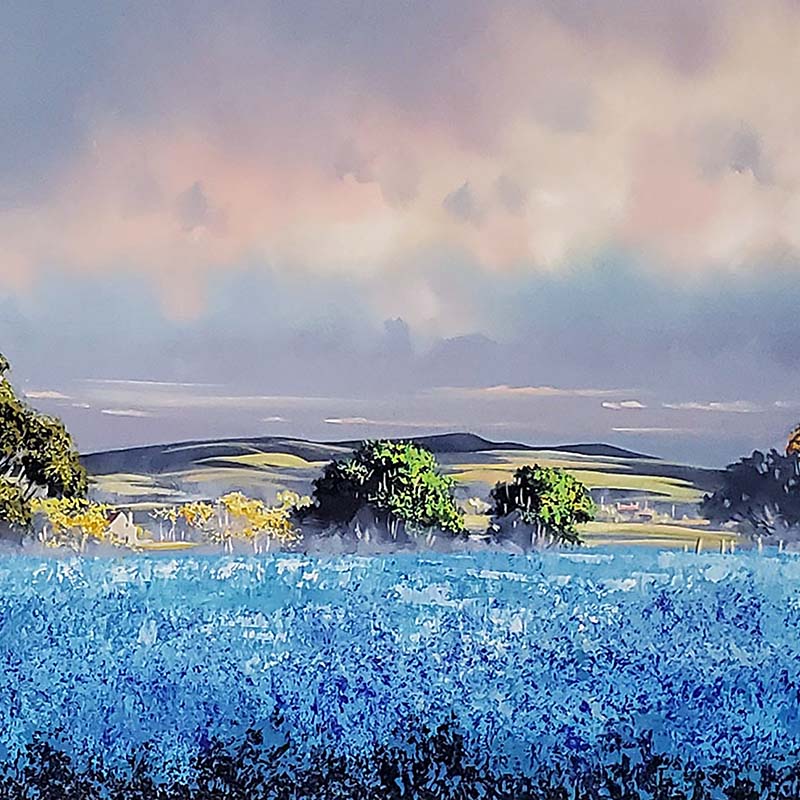 Allan Morgan original Blue Landscape detail ID379