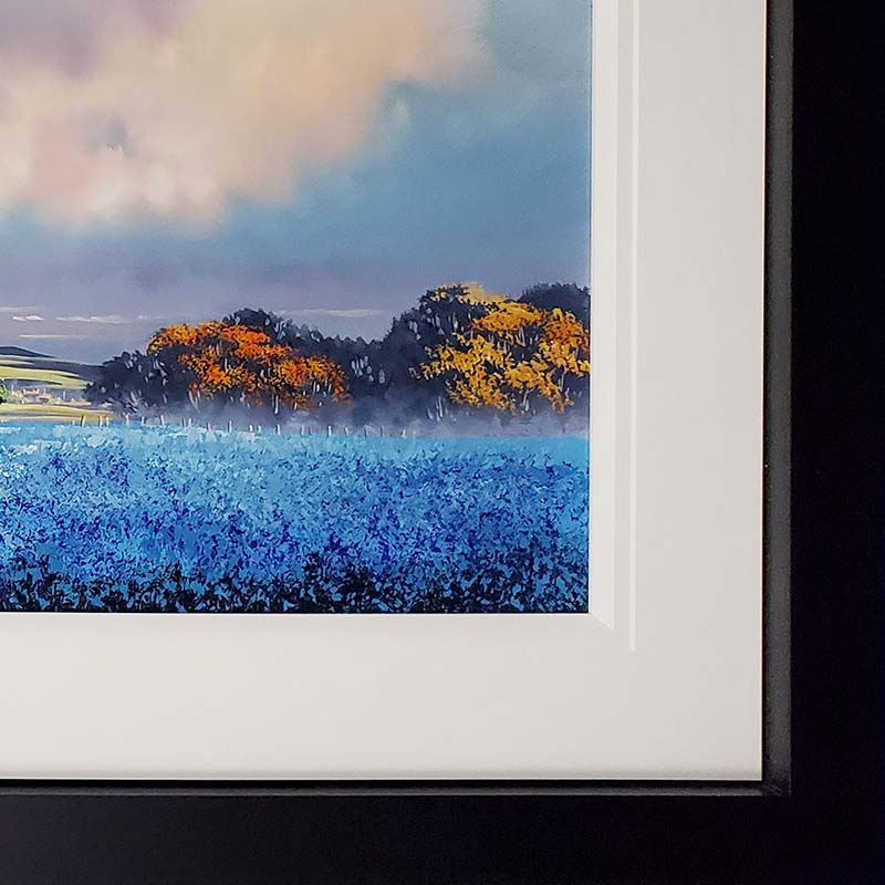 Allan Morgan original Blue Landscape frame detail ID379