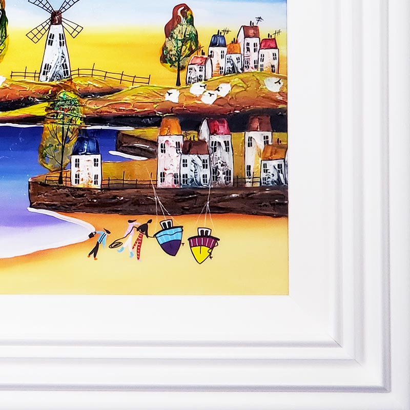 Rozanne Bell original Day at the Seaside frame detail ID392