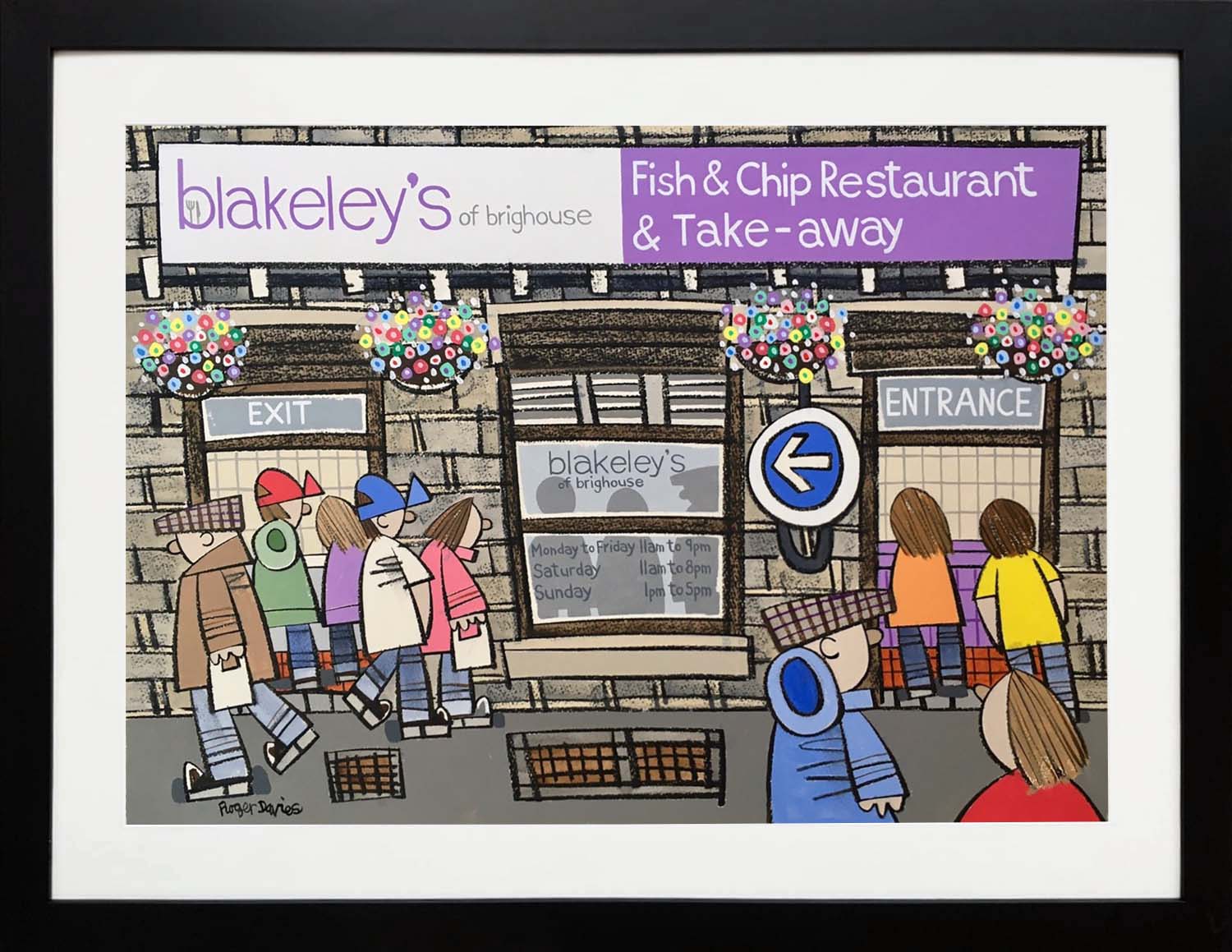 Roger Davies framed original Blakeleys of Brighouse Roger Davies framed original Blakeleys of Brighouse