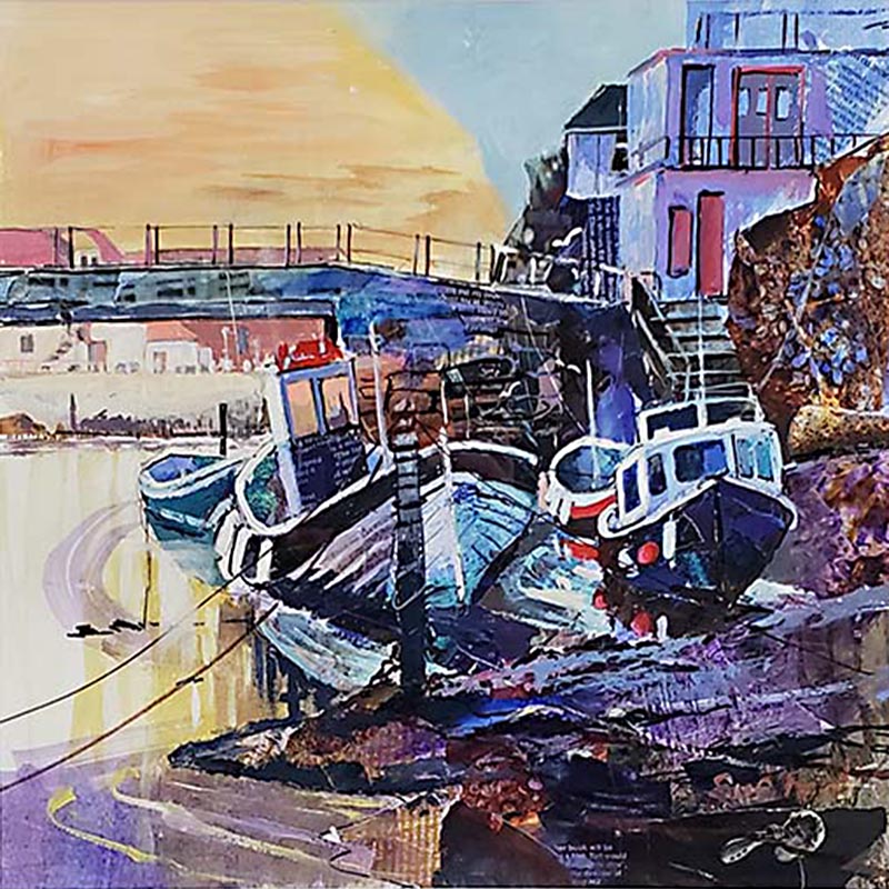 Sue Ford Early Morning Staithes original Sue Ford Early Morning Staithes original